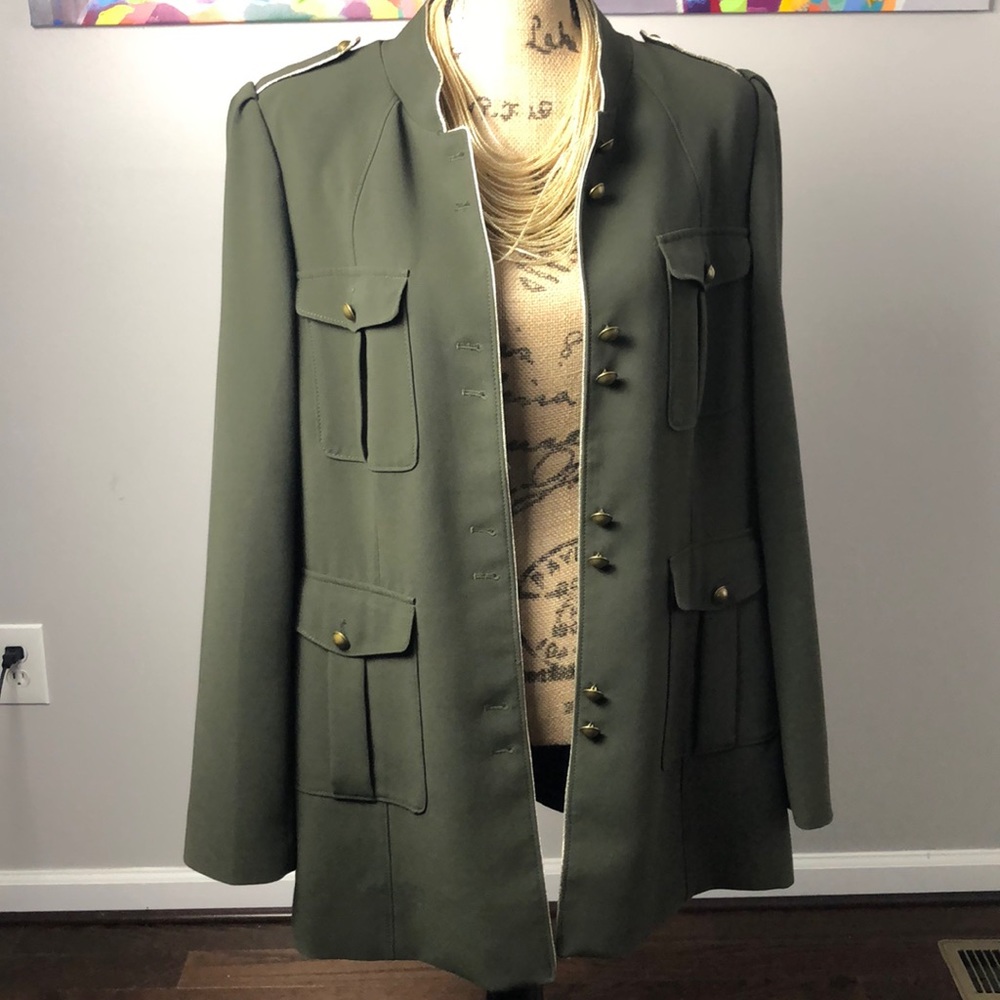 White House Black Market military style jacket